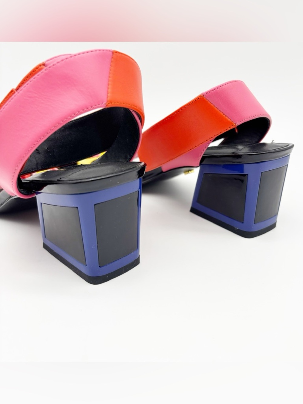 Colorblock Studded Block Heel Sandal - Multi - Picture 10 of 15